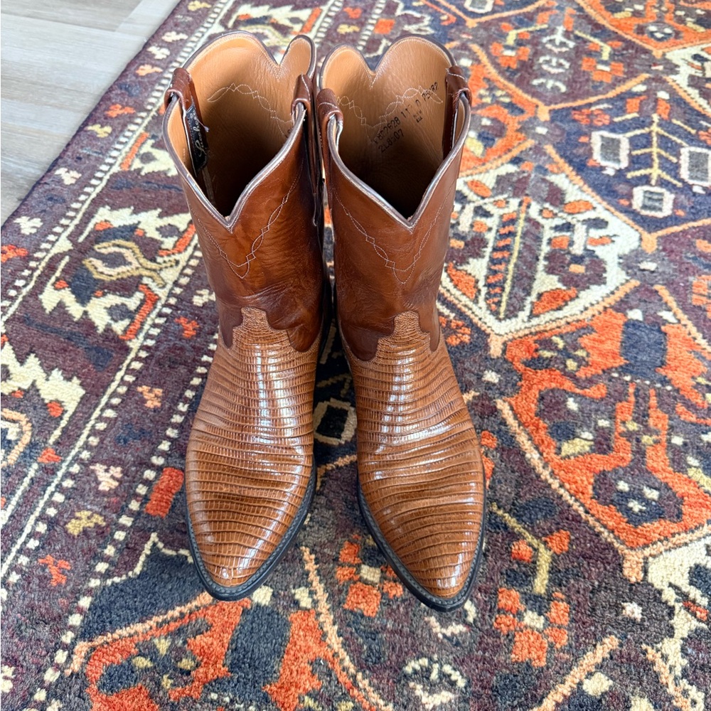 Lucchese VINTAGE Men’s size 11D Leather Western Boots - Picture 3 of 9